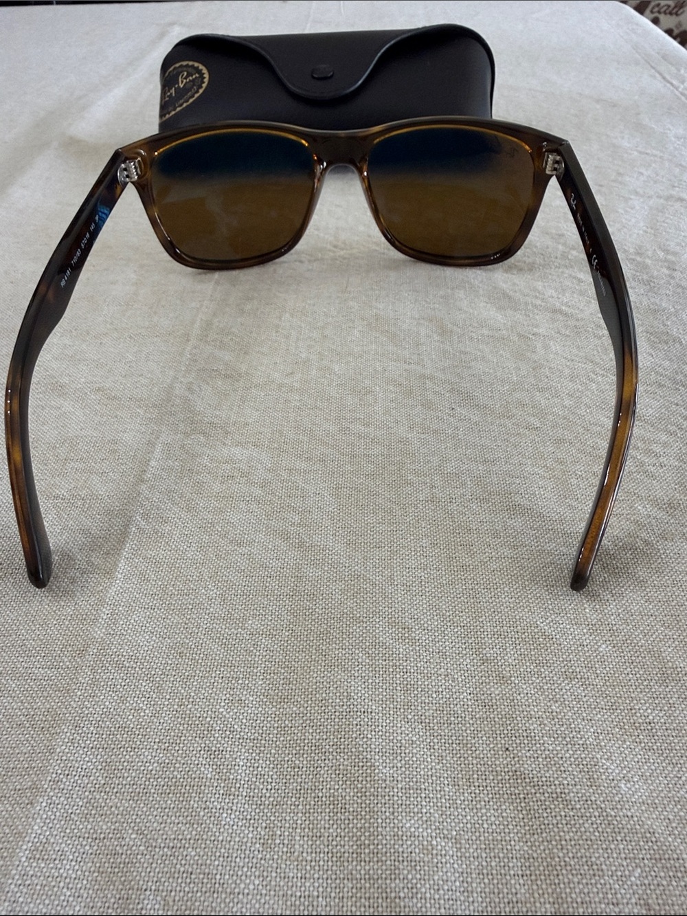 Ray-Ban RB4181 Polarized Tortoise Sunglasses Brown Lens Italy Unisex - Picture 5 of 16